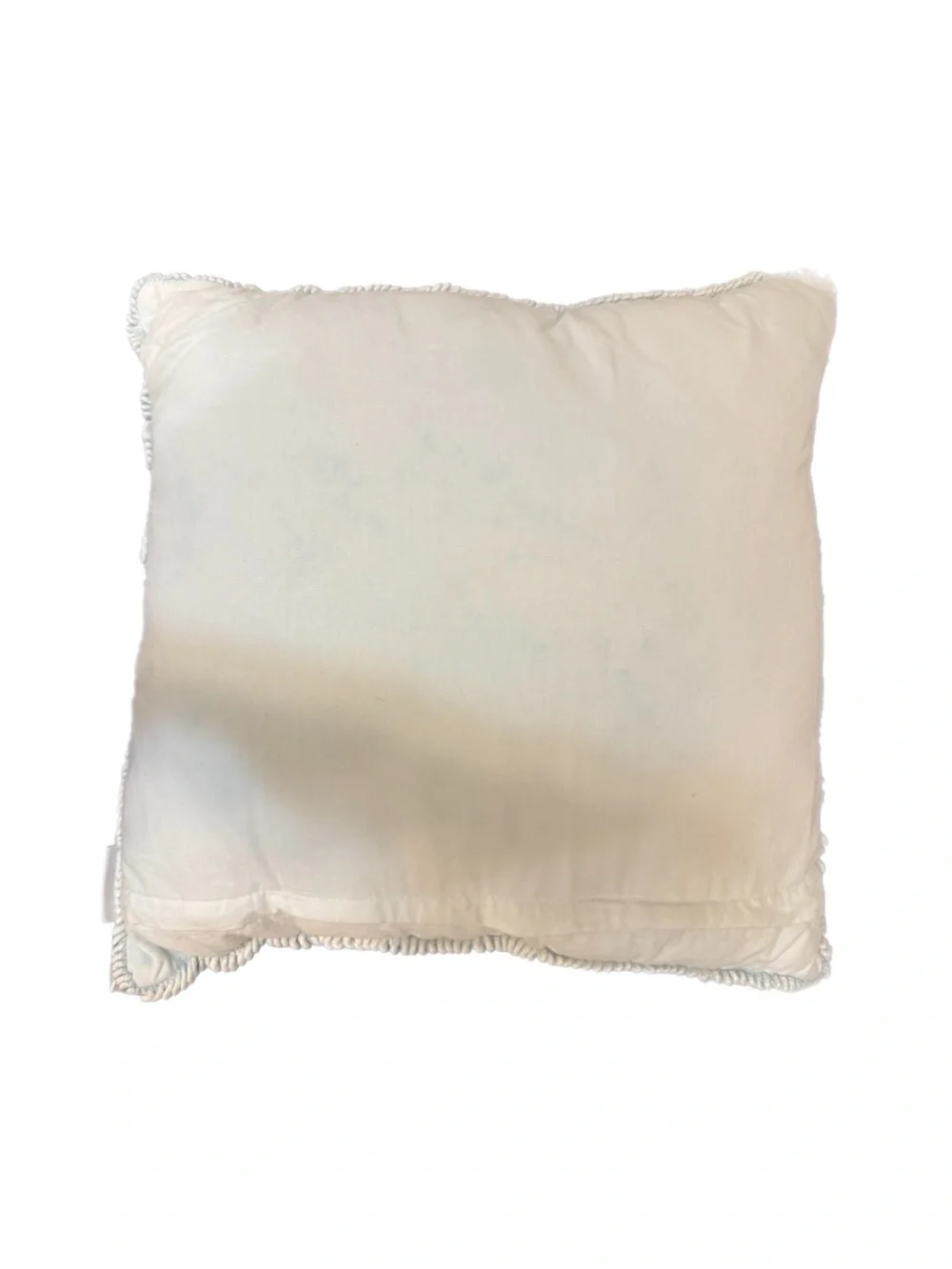 Coastal Collection Blue Accent Pillow Beading Embroidery Coral Design